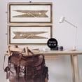 thumbnail image 3 of Stupell Industries Minimal Laundry Clothespins Abstract Painting Brown Floater Framed Canvas Art Print Wall Art, 31 x 14, Set of 2, 3 of 9