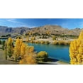 thumbnail image 2 of Wall, David 14x10 Gold Ornate Wood Framed with Double Matting Museum Art Print Titled - Lake Aviemore-autumn color-and camp ground-Waitaki Valley-North Otago, 2 of 4