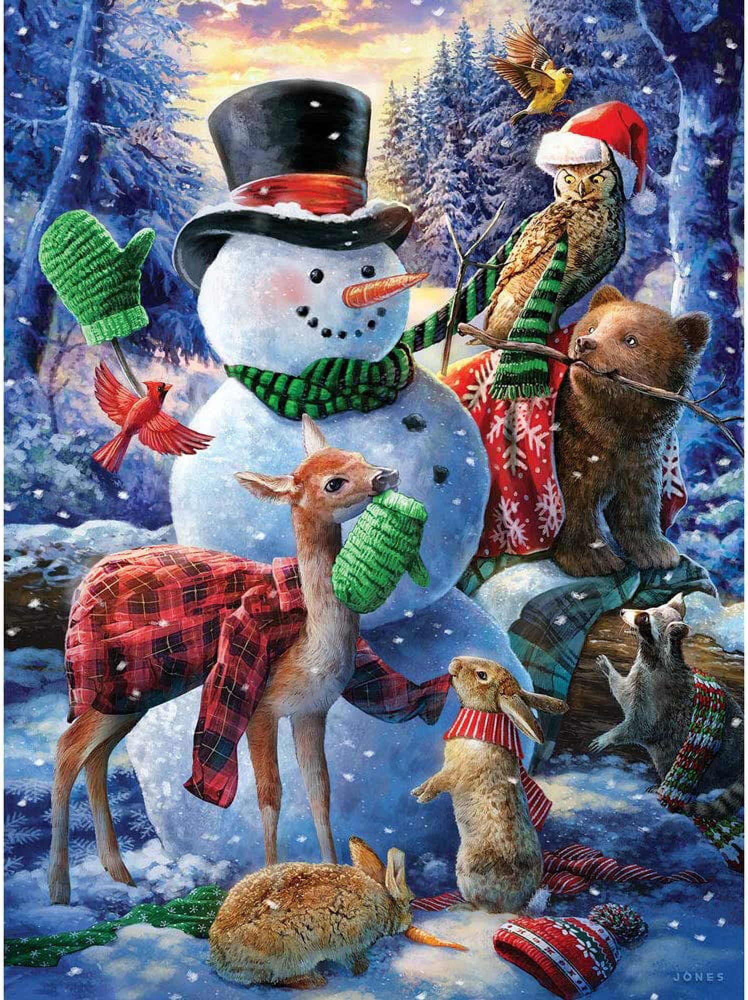 Bits And Pieces Winter Holiday Forest Jigsaw Puzzles 300-Piece Set of 3