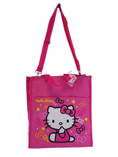 Cute Hello Kitty Large Food FOLDABLE SHOPPER TOTE BAG Handbag Pink Shopping Bag 