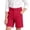 Red, variant on Cethrio Girls School Uniform Shorts Size 14-16, Casual Summer Relaxed Fit Elastic Waist Kids Shorts Beige