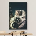 thumbnail image 3 of wall26 Canvas Print Wall Art Astronaut with Cat Head &amp; American Flag Astronomy &amp; Space Animals Digital Art Funny Chic Portrait Colorful Multicolor for Living Room, Bedroom, Office - 12"x, 3 of 7