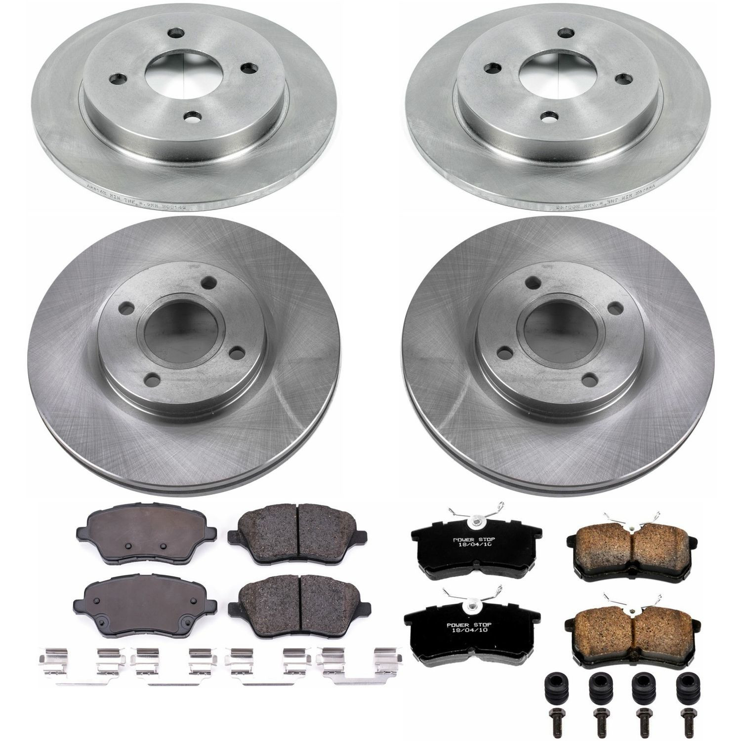 PowerStop Front and Rear Stock Replacement Brake Pad and Rotor Kit Fits: FORD Select Models KOE7002
