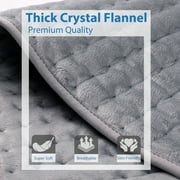 TCVOR Flannel Heating Pad for Deep Heat and Comfort, 12 x 24 Electric Heating Pad, Fast-Heating with 6 Heat Settings, 4 Timer Auto Shut Off, Machine Washable