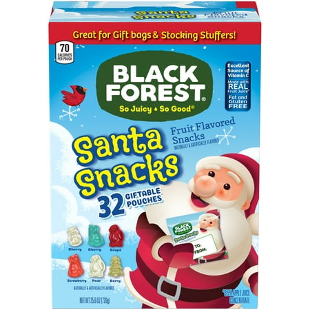 Black Forest Santa Snacks Christmas Fruit Snacks 32 Count