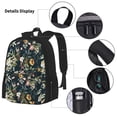 thumbnail image 3 of Pofeuu Watercolor Floral Print Backpack Travel Backpacks With Lunch Bag Pencil Bag Set 3 pcs Set Cartoon Backpack, 3 of 7