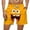 Orange, variant on GUZOM Emoji Face Swim Trunks for Men Funny 3D Graphic Swim Shorts Bright Orange Quick Dry Stretch Fabric with Drawstring,Size 5XL