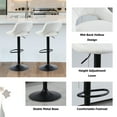 thumbnail image 3 of Bar Stools Set of 6, Counter Height Swivel Barstools,Modern PU Leather Upholstered Bar Chairs with Back and Footrest, Adjustable Bar Stool for Kitchen Island, Bar,White, 3 of 8
