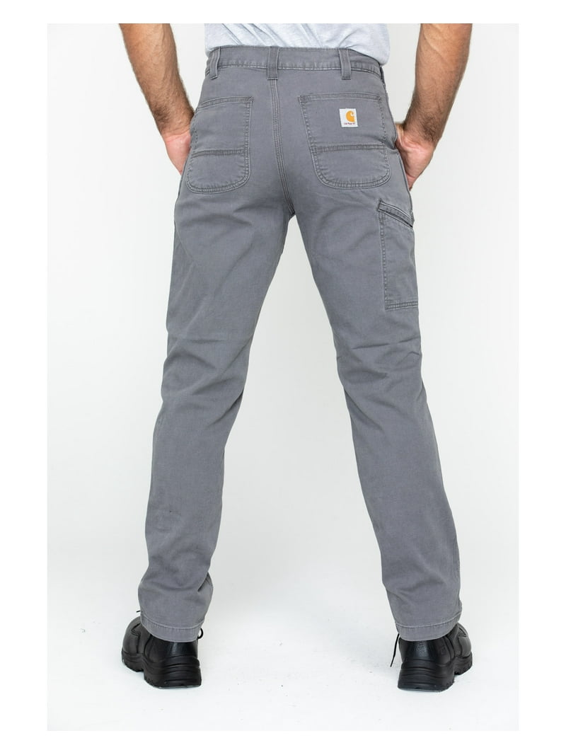Carhartt Men's Rugged Flex Rigby Dungaree Stretch Work Pants Grey