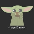 thumbnail image 2 of Men's Star Wars: The Mandalorian Grogu I Can't Even Graphic Tee Charcoal Large, 2 of 5