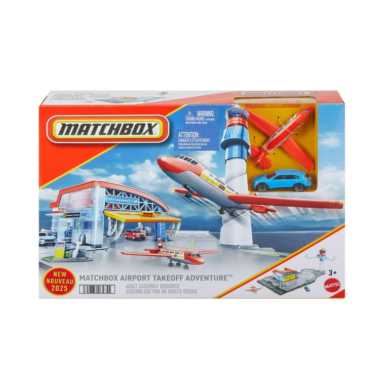 Matchbox Airport Takeoff Adventure Playset with Die-Cast Toy Car
