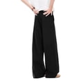 thumbnail image 4 of Men's Casual Pants Wide Leg Pleated Pants Relaxed Fit Beach Summer Long Slacks Lightweight Loose Trousers, XL, 4 of 7