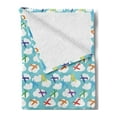 thumbnail image 2 of Cartoon Airplane Soft Flannel Fleece Throw Blanket, Colorful Joyous Travel Fantasy Pattern Planes Clouds in Sky, Cozy Plush for Indoor and Outdoor Use, 60" x 80", Multicolor, by Ambesonne, 2 of 5