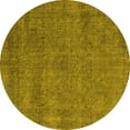 thumbnail image 1 of Ahgly Company Machine Washable Indoor Round Oriental Yellow Industrial Area Rugs, 5' Round, 1 of 4
