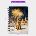 thumbnail image 5 of Wirehaired Pointing Griffon Happy New Year 2026 with Fireworks on New Year's Eve Spiral Bound Journal Dog Lover 5x7in Spiral Notebook - 12022, 5 of 5