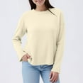 thumbnail image 2 of Byworldtasic Oversized Sweaters for Women Casual Long Sleeve Knit Pullover Tops Crewneck Trendy Slouchy Tunic Sweaters, 2 of 7
