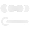 thumbnail image 1 of MasteelfCA 5pcs Transparent Acrylic Template Leather Craft Coin Purse Bag Pattern Stencil, 1 of 7