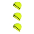 thumbnail image 4 of crativent Skull Caps for Men Reflective Liner Winter Beanie Thermal Multifunction Windproof Coldness for Protection Cycling Skiing Neon Yellow 3Set, 4 of 6