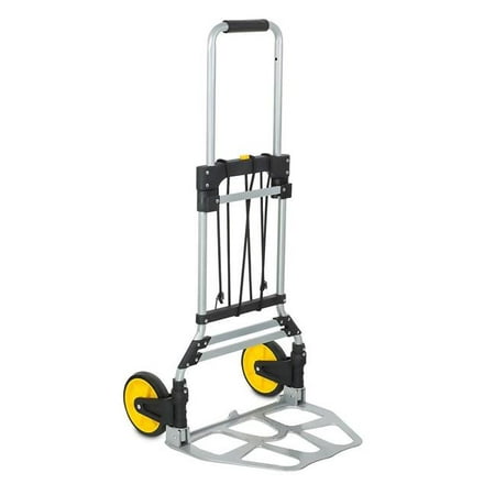 Mount-It! Heavy-Duty Folding Hand Truck, Dolly, and Luggage Trolley Cart With Telescoping Handle 264 Lb. Capacity