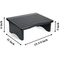 thumbnail image 4 of CONSDAN Footrest, Ergonomic Foot Rest for Under Desk at Work, Nursing Foot Stool, Natural Solid Wood Non-Slip Slanted Top Foot Stool for Office/Standing Desk (Black Color), 4 of 8