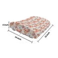 thumbnail image 5 of Floral Lumbar Pillow, Retro Warm Colored Plants Season Flowers Abstract Lines Circles Swirls Image, Soft Back Cushion Office Chairs with Adjustable Straps, 14" x 13", Coral Yellow Grey, by Ambesonne, 5 of 7