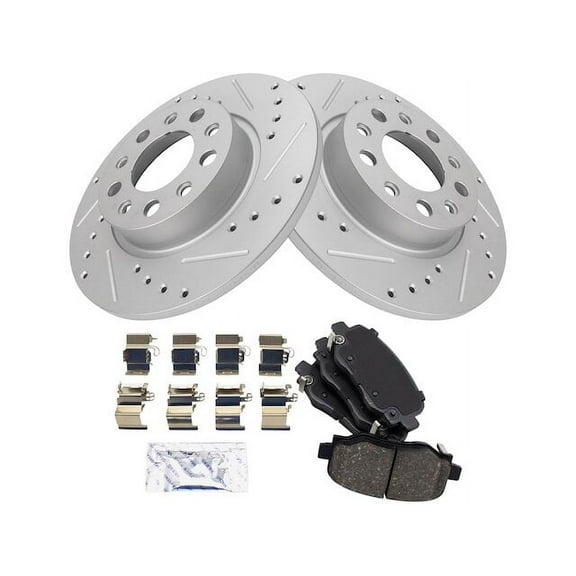 Rear Brake Pad and Rotor Kit - Compatible with 2015 - 2018 Jeep Renegade 2016 2017 2019 2020 2021