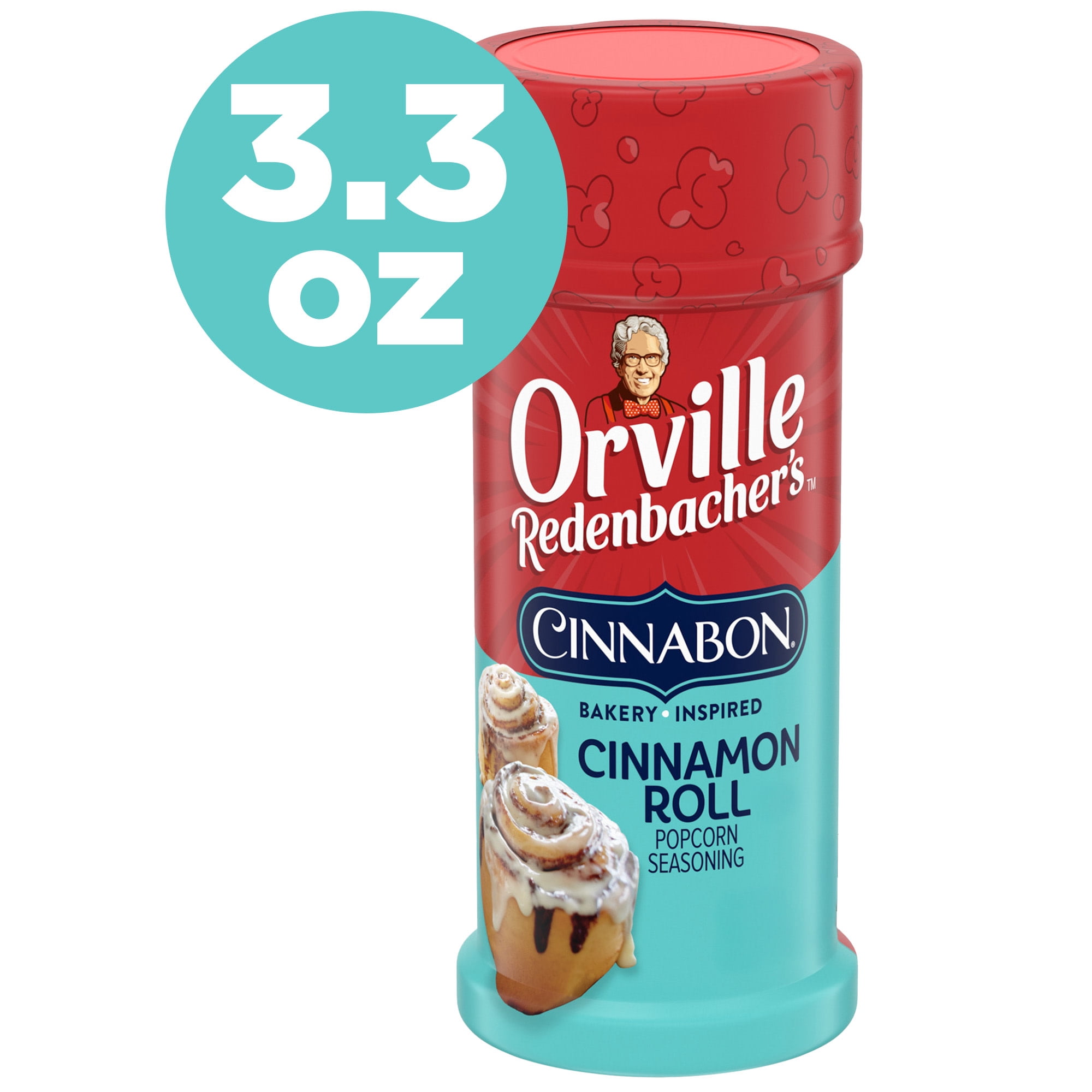 (6 pack) Orville Redenbacher's Cinnabon Bakery Inspired Cinnamon Roll Flavored Popcorn Seasoning, 3.3 oz.