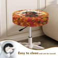 thumbnail image 4 of HUIACONG Easy to Clean Circle Stool Slipcover, Leaves Dachshund Polyester Round Round Bar Stool Covers for Vanity Kitchen, 4 of 6