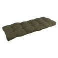 thumbnail image 1 of 46-inch by 19-inch Tufted Solid Microsuede Bench Cushion Green-Color, 1 of 3
