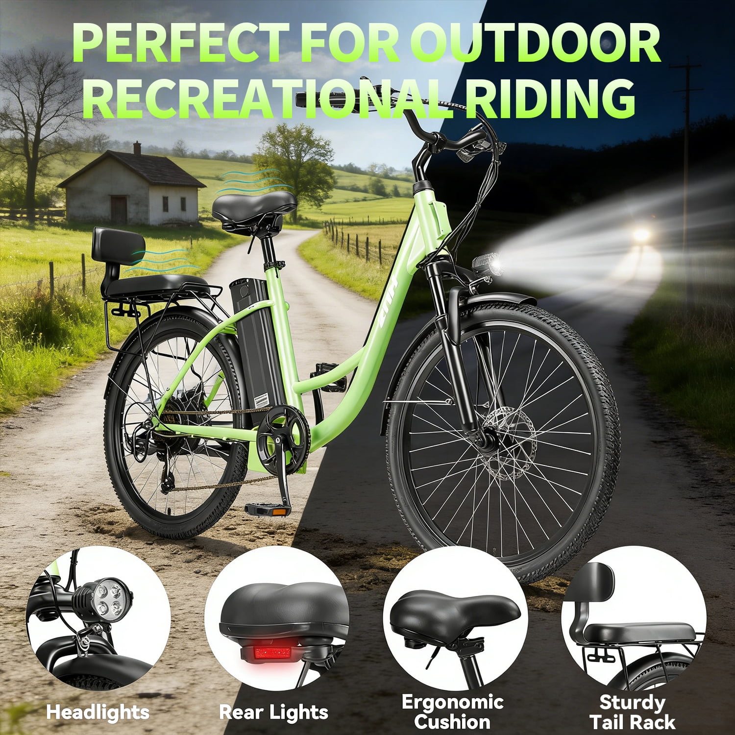 ZNH 24" Electric Bike for Adults 16+, 700W Motor Ebike with 48V 13Ah Battery, 20MPH Max Speed, UL2849 Certified, Recreational Use Only