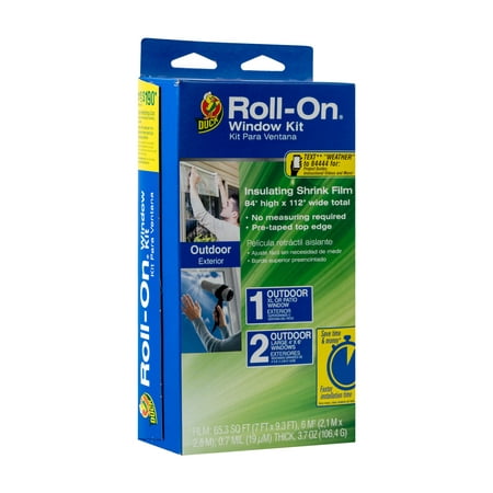 Duck Brand Roll-On Window Plastic Insulation Film Kit - Exterior, 84 in. x 112 in