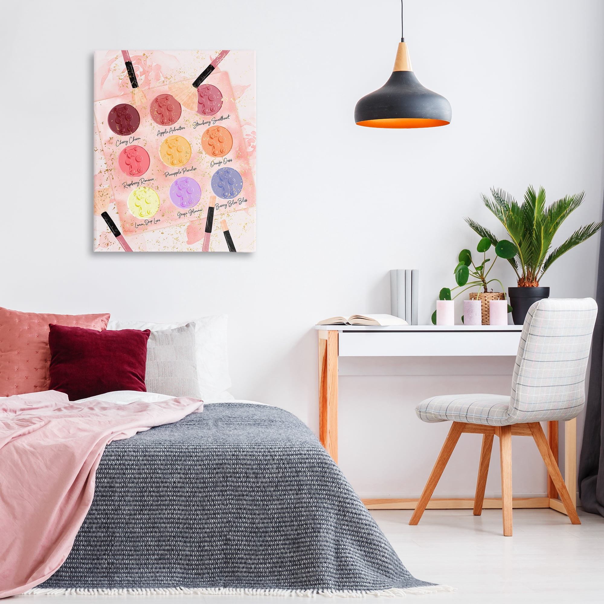 Stupell Industries Eyeshadow Makeup Palette Beauty & Fashion Painting Gallery Wrapped Canvas Art Print Wall Art, 30 x 40