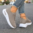 thumbnail image 4 of Tennis Shoes for Women 2026 Breathable Flat Air Cushion Orthopedic Lace up Sneakers Lightweight Walking Athletic Running Shoes Khaki Size 6.5, 4 of 6
