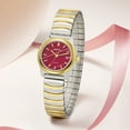 thumbnail image 5 of BERNY Small Watches for Women, Dainty Quartz Analog Watch with Two Tone Stainless Steel Expansion Band, Date Calendar, Waterproof, Tools Included, Thin Women's Bracelet Watch (Red), 5 of 7