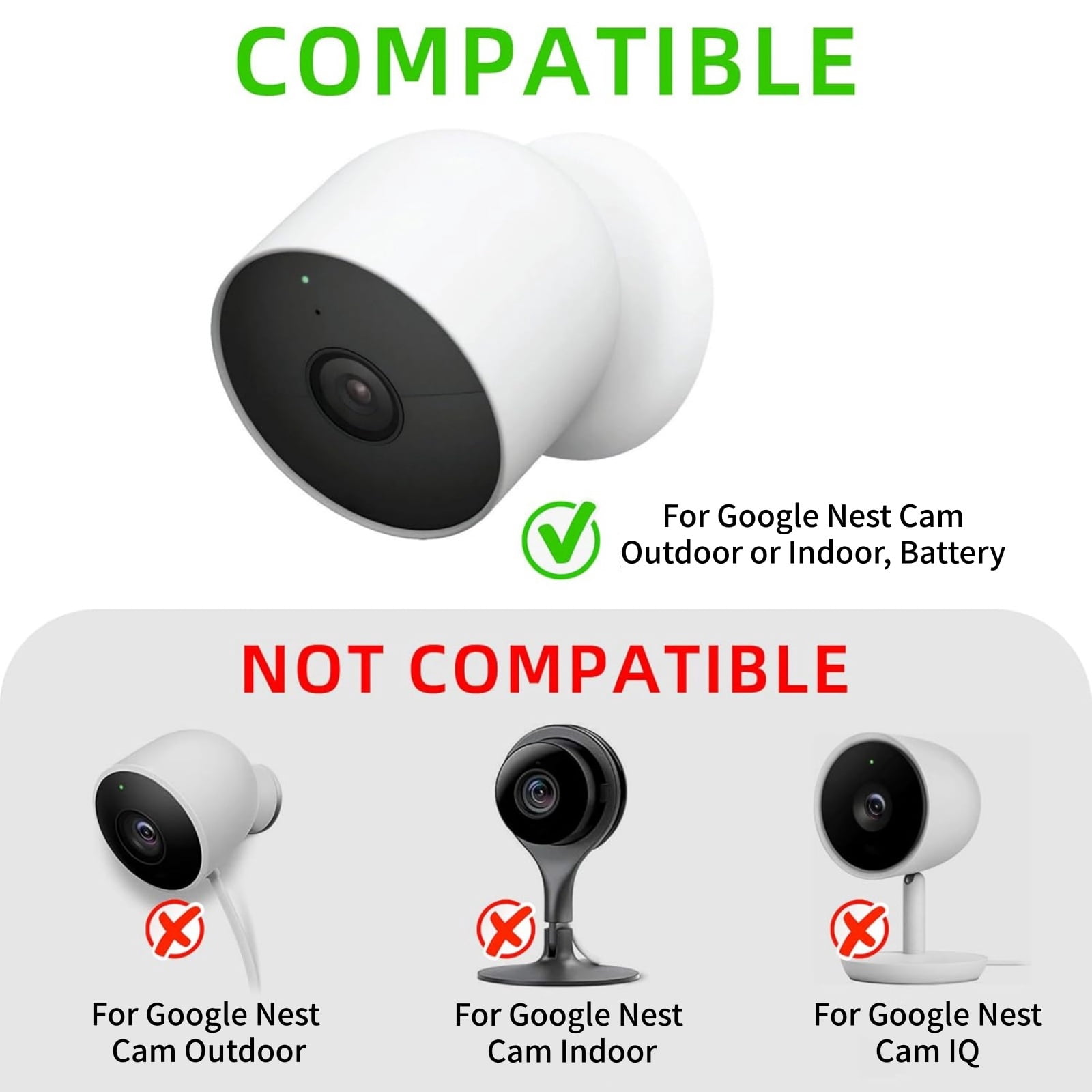 APPLAYERR Magnetic Connection Power Cable 17FT Waterproof Flat Wire With 25 Cable Clips For Nest Cam Battery