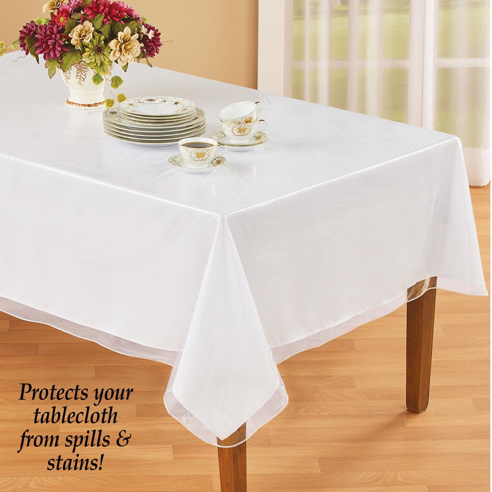 Clear Table Cover And Rectangular Vinyl Tablecloth Protector