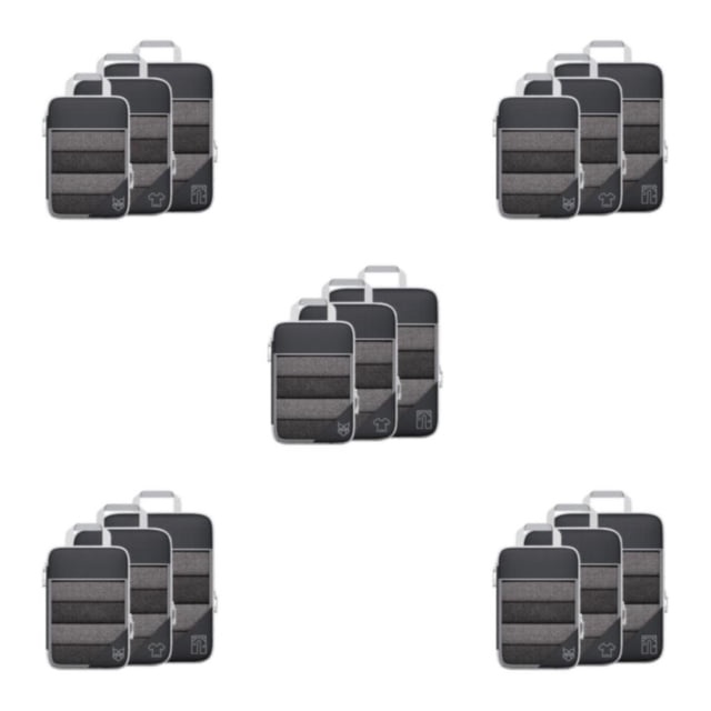 relayinert 1/2/3/5 3pack/lot Waterproof And Durable Storage Cubes - Enjoy On Trips No Loose Thread Black 5PCS