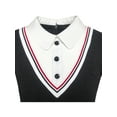 thumbnail image 4 of Robe Fille Uniforme Scolaire Col Blanc Manches Longues Rayée 6 Ans, 4 of 7