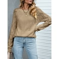 thumbnail image 4 of Cupshe Knitwear Sweater for Women Lightweight Solid V-neckline Long Sleeves Casual Loose Pullover Sweater, 4 of 5