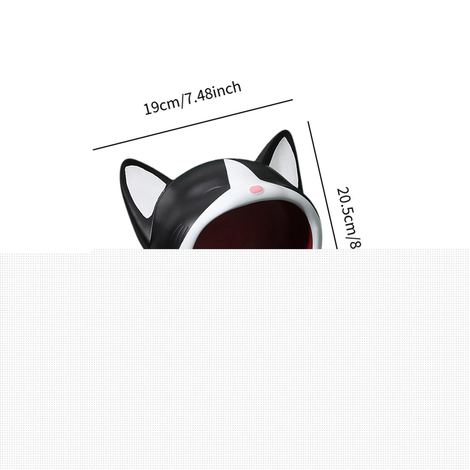 thumbnail image 4 of Manta de punto,Manta de punto decorativa para el hogar,Manta nórdica de estilo rústico,suave y reconfortante,Estatua de escritorio,Estatua de gato con forma de cuenco para, 4 of 8