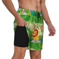 thumbnail image 3 of Balery African Animals in the Jungle Mens Swim Trunks Swim Shorts for Men Quick Dry Inseam Beach Shorts with Compression Liner Pocket-Small, 3 of 9