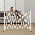 thumbnail image 4 of Expandable Folding Barrier, 130in White Safety Gate, Quick Setup Design, Combines Multiple Units, for Commercial and Home Use, 4 of 16