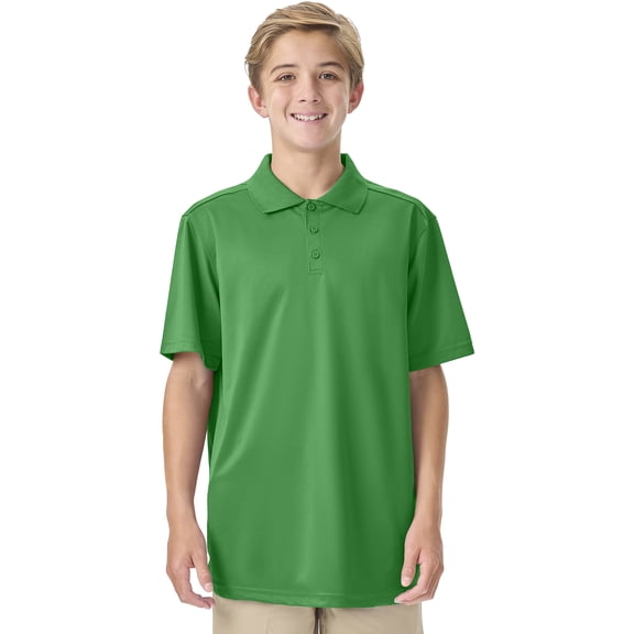 Classroom School Uniforms Big Kid Moisture Wicking Polo CR860Y, L, SS Kelly Green