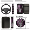 thumbnail image 7 of KUIFORTI Camo Flag Deer Car Seat Covers Full Set Set 12 Pcs Auto Seat Belt Cover Car Steering Wheel Cover Wristlet Keychain Auto Center Console Pad for Cars Sedans and SUVs, 7 of 7
