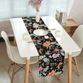 thumbnail image 5 of Boho Floral Kitchen Table Runner for Farmhouse Party Holiday Dinnner,Black Leaf Forest Abstract Pattern Table Runner Dresser Scarves Dining Table Decor, Washable Coffee Table Runners 13x72 inch, 5 of 5