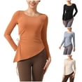 thumbnail image 1 of Sudadera con capucha para mujer,Camiseta informal para mujer, cuello redondo, manga larga, poliéster, color liso, corte regular, uso diario, sopatenor, 1 of 5