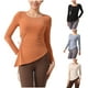 thumbnail image 1 of Sudadera,Camiseta informal para mujer, cuello redondo, manga larga, poliéster, color liso, corte regular, uso diario, sopatenor, 1 of 5