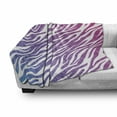 thumbnail image 2 of Zebra Soft Flannel Fleece Throw Blanket, Illustration of Colorful Artwork of Animal Skin Stripes Pattern, Cozy Plush for Indoor and Outdoor Use, 70" x 90", Pink Fuchsia, by Ambesonne, 2 of 5