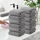 thumbnail image 5 of 12 juegos de toallas de baño para el baño, toallas gruesas absorbentes para el hogar, lavar la cara, regalo - Gris, 5 of 5