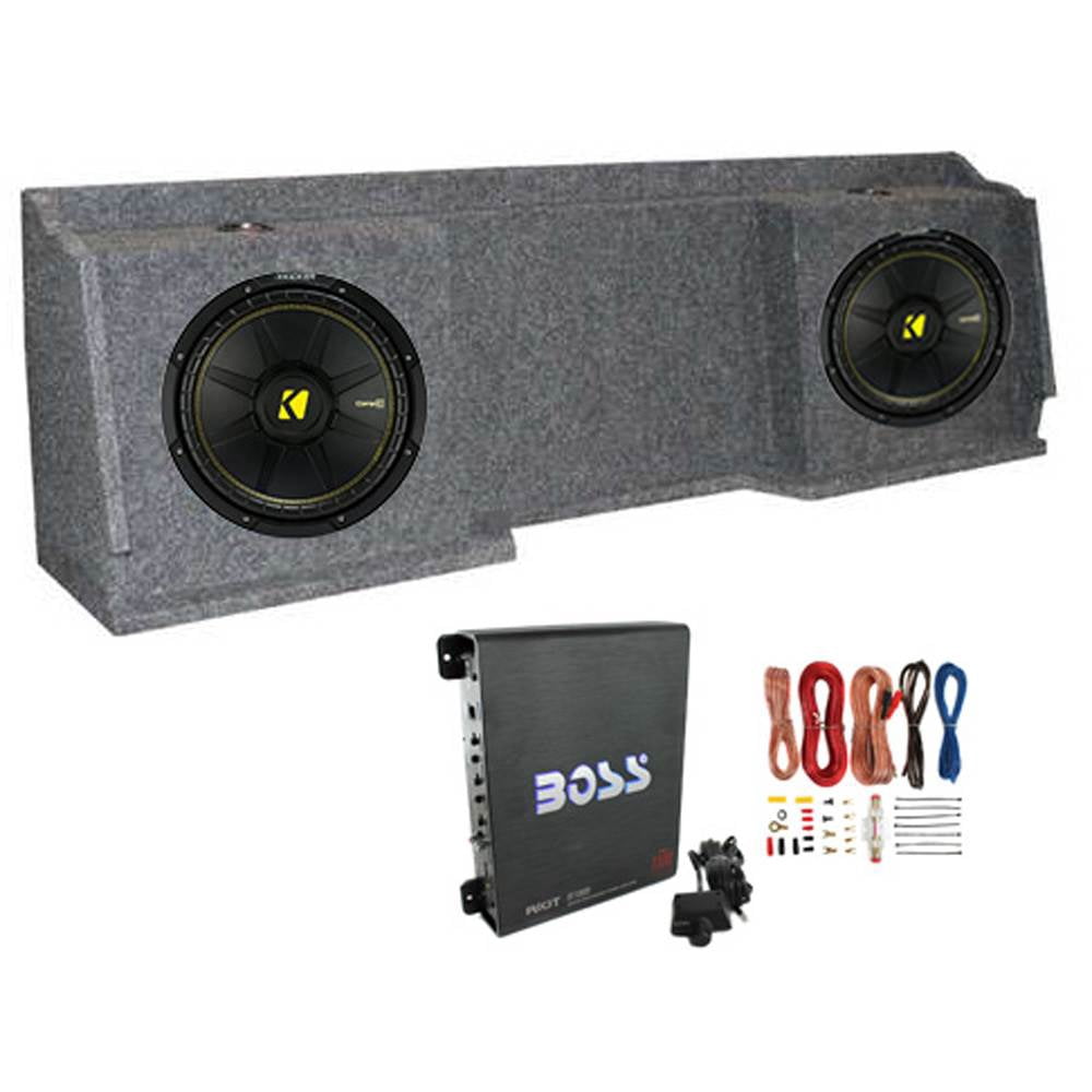 2) Kicker 12" Subwoofers + GMC Chevy Silverado Ext Cab '9906 Box + Amp